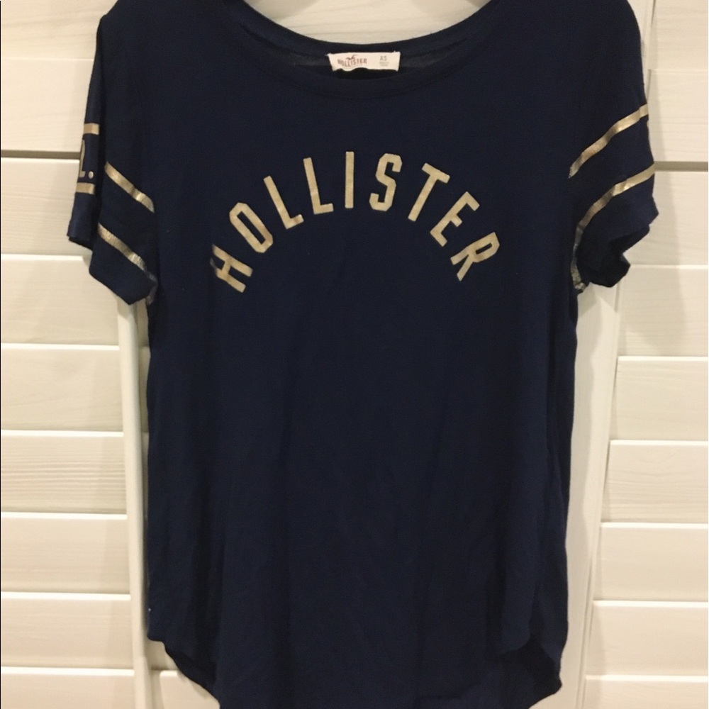 Blue-Black Hollister Top